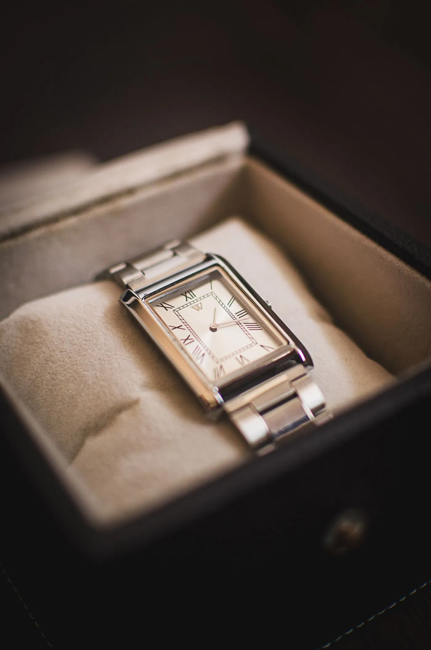 A dress watch presented in a gift box